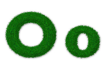 Image showing Grassy letter O