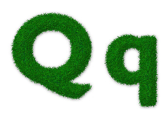 Image showing Grassy letter Q