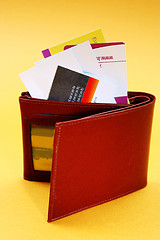 Image showing Brown leather wallet