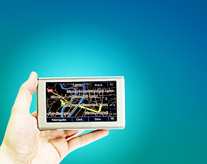 Image showing Gps in a man hand.