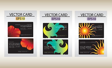 Image showing set of Vector abstract business cards