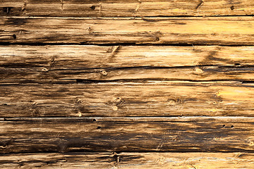 Image showing weathered old brown wooden texture