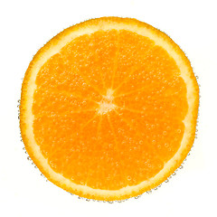 Image showing mandarine with bubbles