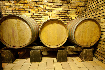 Image showing wine barrels