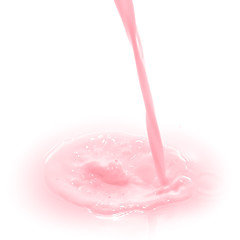 Image showing strawberry milk splash