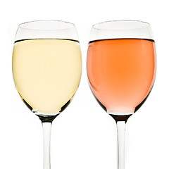 Image showing two wine glasses