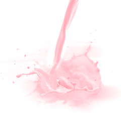 Image showing strawberry milk splash