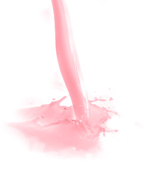 Image showing strawberry milk splash