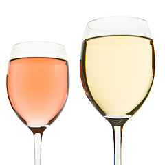 Image showing two wine glasses