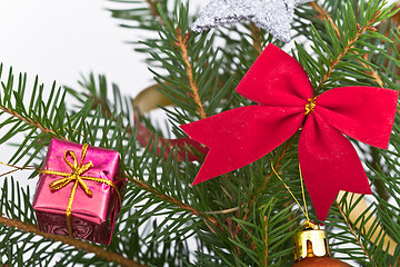 Image showing Christmas tree decorated