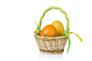 Image showing basket with easter eggs