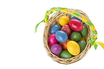 Image showing easter eggs in basket