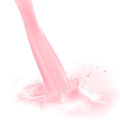 Image showing strawberry milk splash