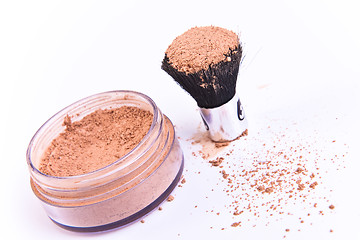 Image showing makeup brush and powder