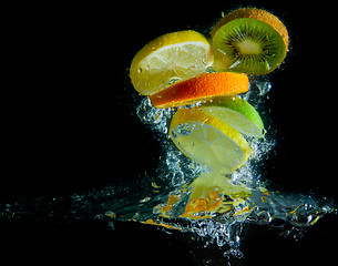 Image showing fruit splash