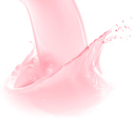 Image showing strawberry milk splash