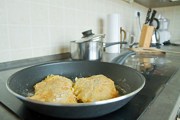 Image showing frying fish fillet