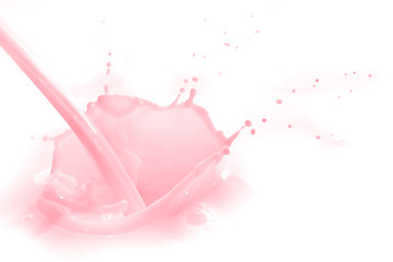 Image showing strawberry milk splash