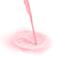 Image showing strawberry milk splash