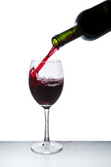 Image showing red wine glass