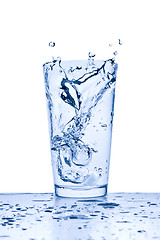 Image showing water splash in glass