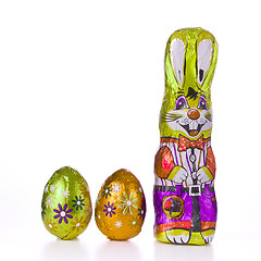 Image showing easter bunny with eggs