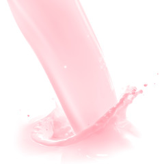 Image showing strawberry milk splash