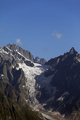 Image showing Icefall in high mountains