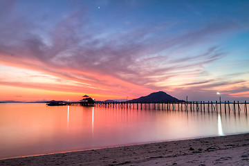 Image showing sunset at Kanawa Island, Indonesia