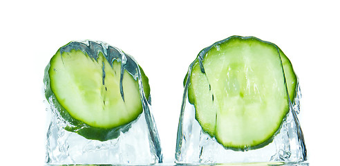 Image showing cucumber in water