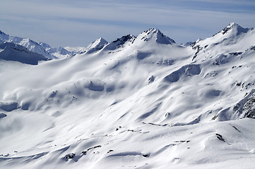 Image showing Snow slopes for freeride