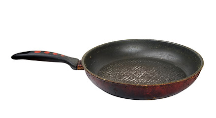 Image showing Dirty old frying pan