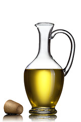 Image showing Bottle of oil isolated on white