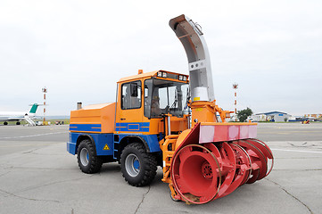 Image showing Snow plough in airport 