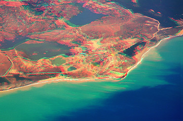 Image showing 3D anaglyph of turkish riviera