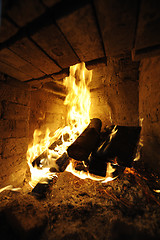 Image showing Log Fire