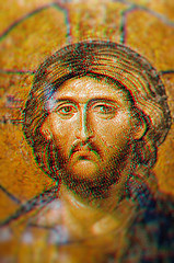 Image showing Mosaic mural of Christ in Hagia Sophia