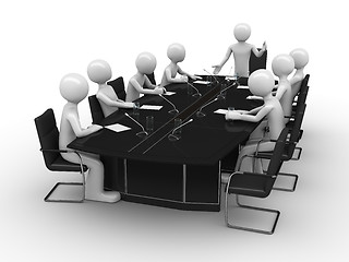 Image showing Office meeting in conference room