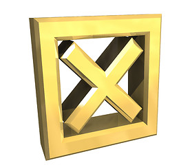 Image showing ko tick in gold - 3D