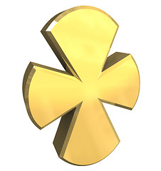 Image showing cross in gold - 3D 
