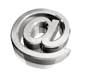 Image showing mail symbol in silver (3d) 