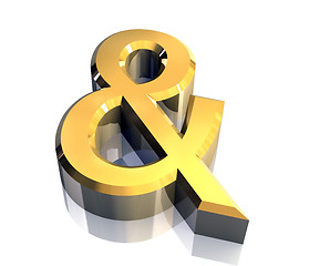 Image showing and symbol in gold isolated (3d) 