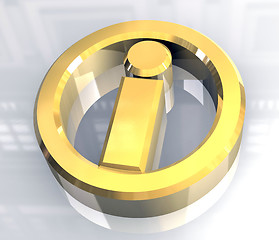 Image showing info symbol in gold (3d) 