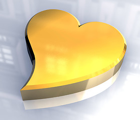 Image showing golden heart (3D) 