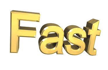 Image showing Fast in gold 3D 