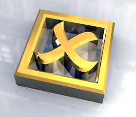 Image showing ko tick in gold - 3D