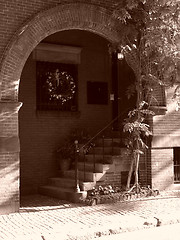 Image showing Archway with wreath