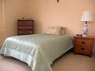 Image showing Bed room well lit by daylight