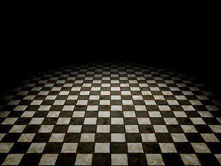 Image showing black and white tiles