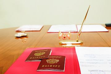 Image showing table of marriage registration